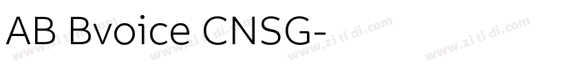 AB Bvoice CNSG字体转换 AB Bvoice CNSG字体转换